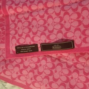 Coach Pink Floral Scarf